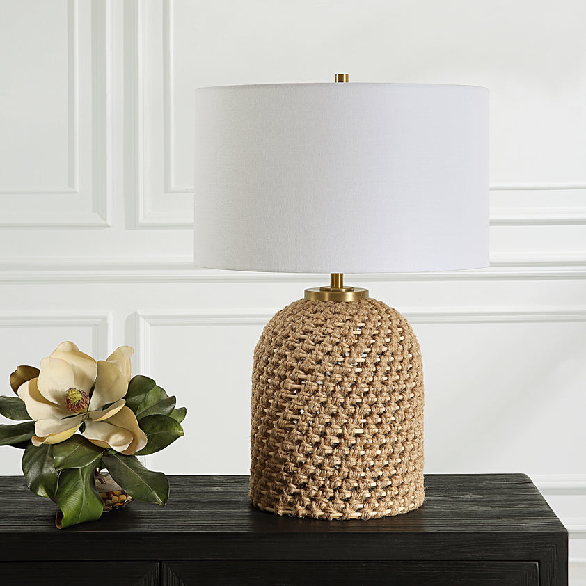 Kendari Rope & Rattan Table Lamp