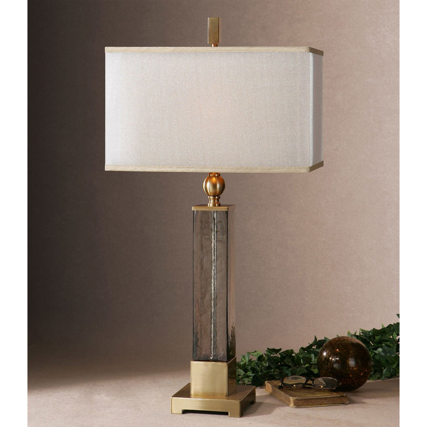 Caecilia Amber Glass Table Lamp