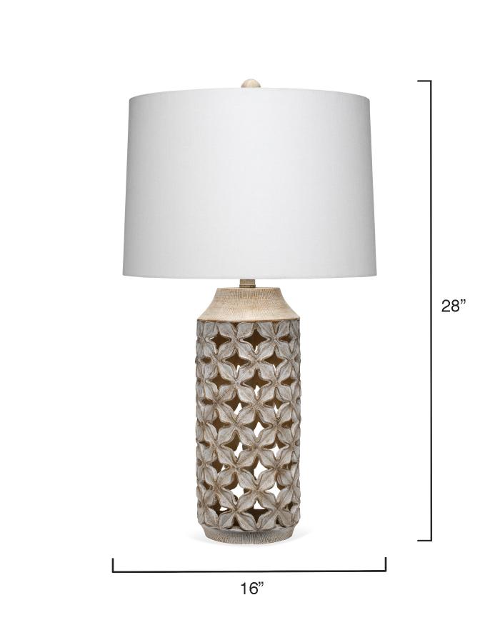 Flora Table Lamp-White Wash