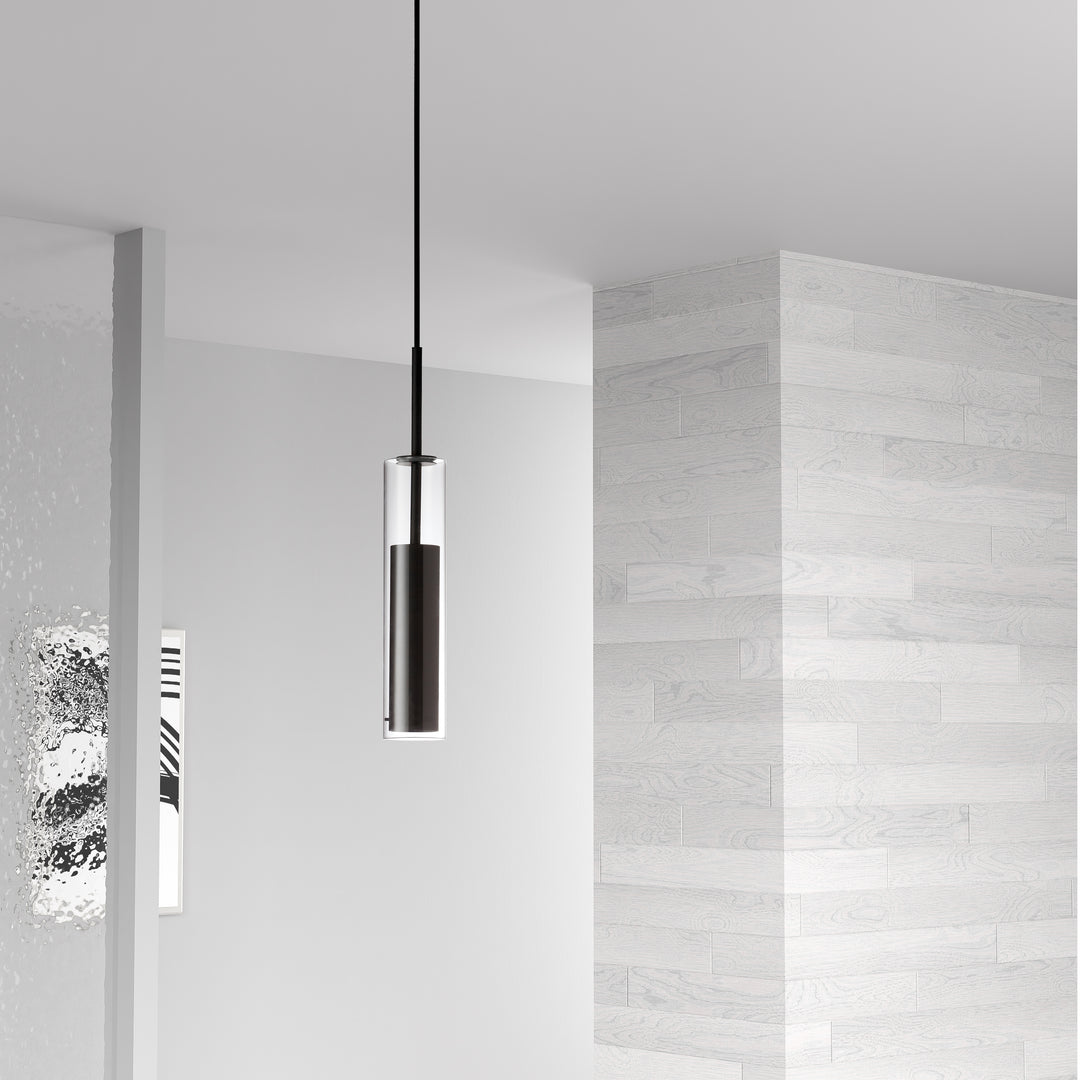 Dainolite 6W Pendant, Aged Brass Finish with Clear Glass