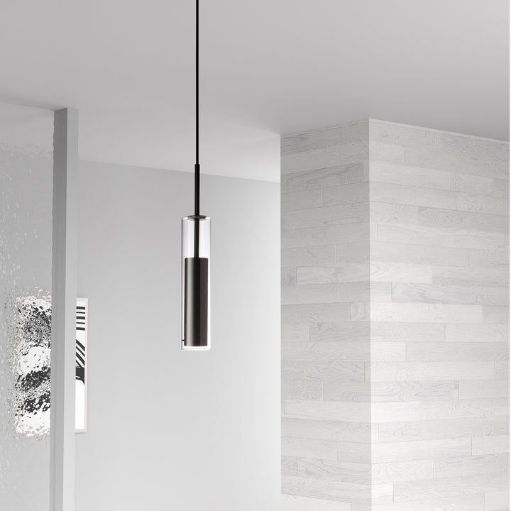 Dainolite 6W Pendant, Aged Brass Finish with Clear Glass