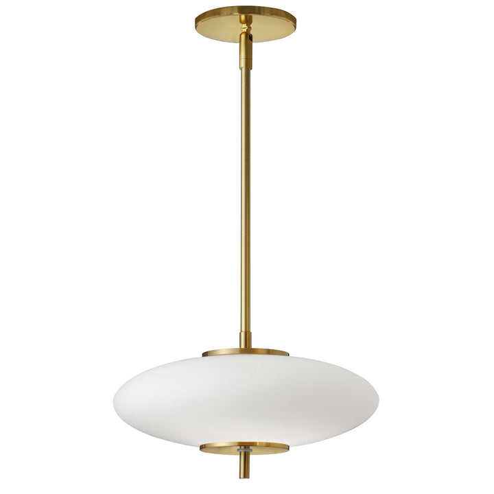 Dainolite 16W Pendant Aged Brass with Opal Glass