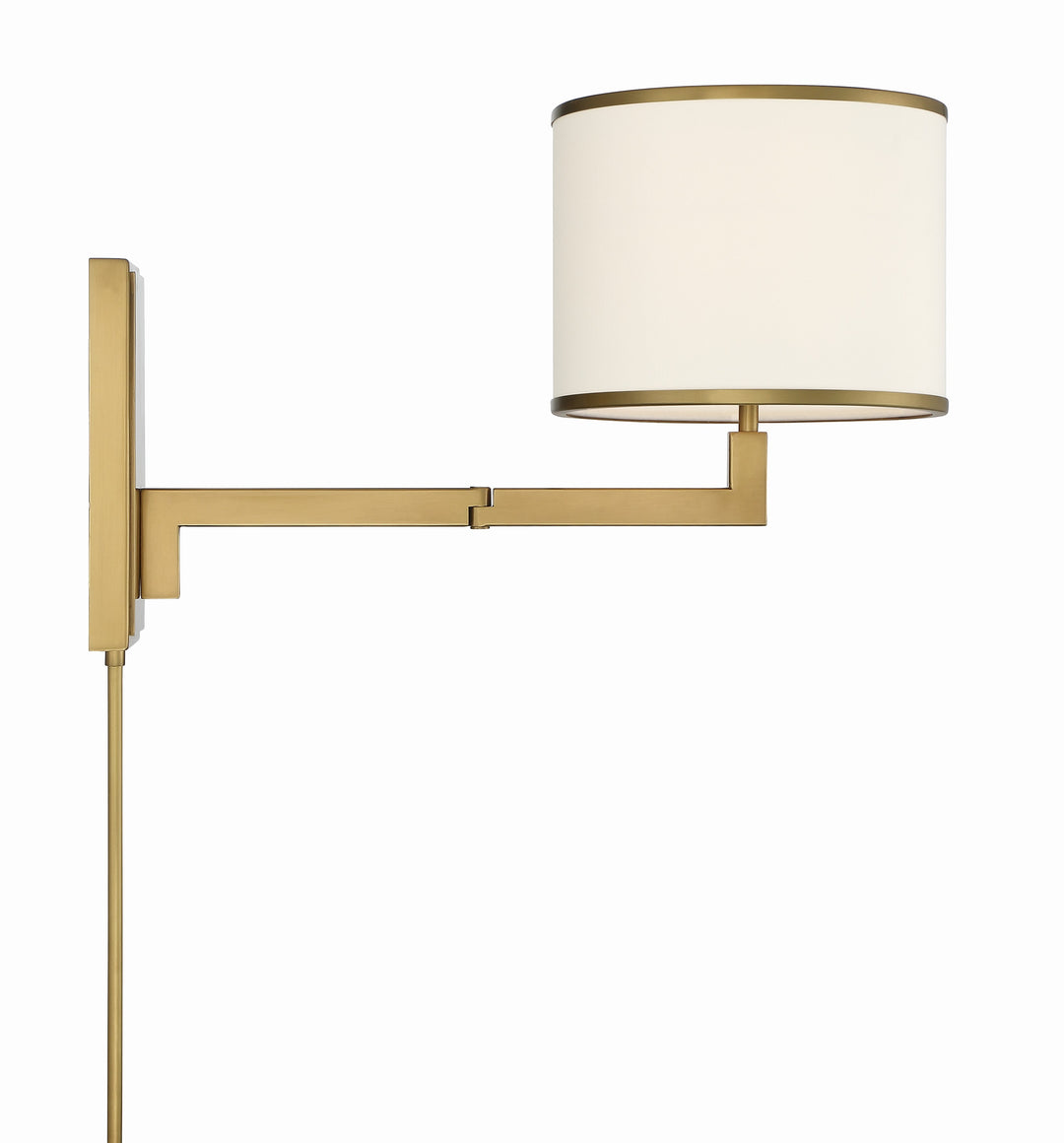 Crystorama Madison 1 Light Aged Brass Task Sconce