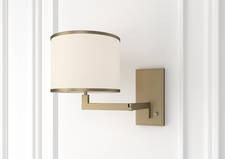 Crystorama Madison 1 Light Aged Brass Task Sconce