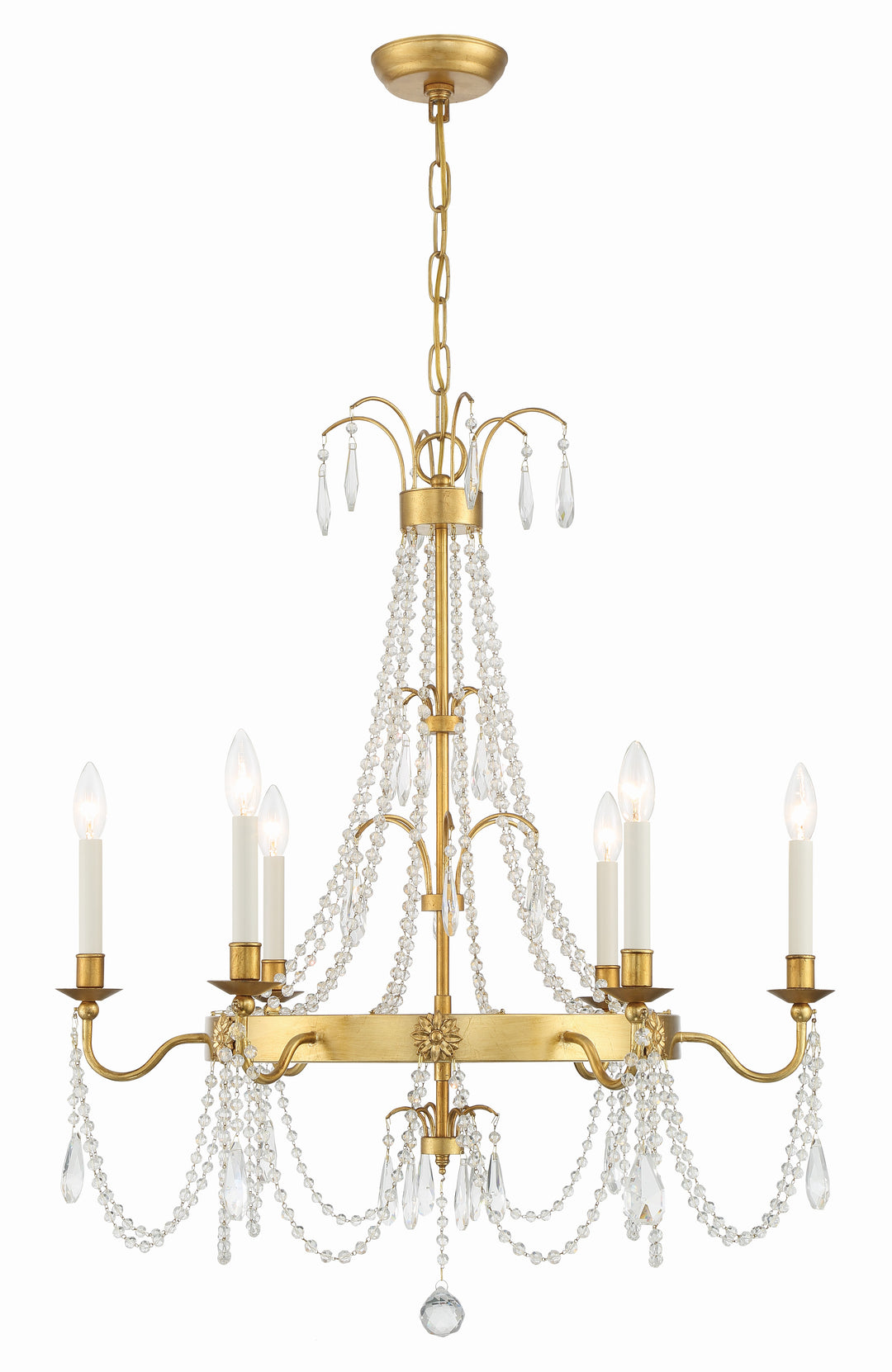 Maizey 6 Light Antique Gold Chandelier