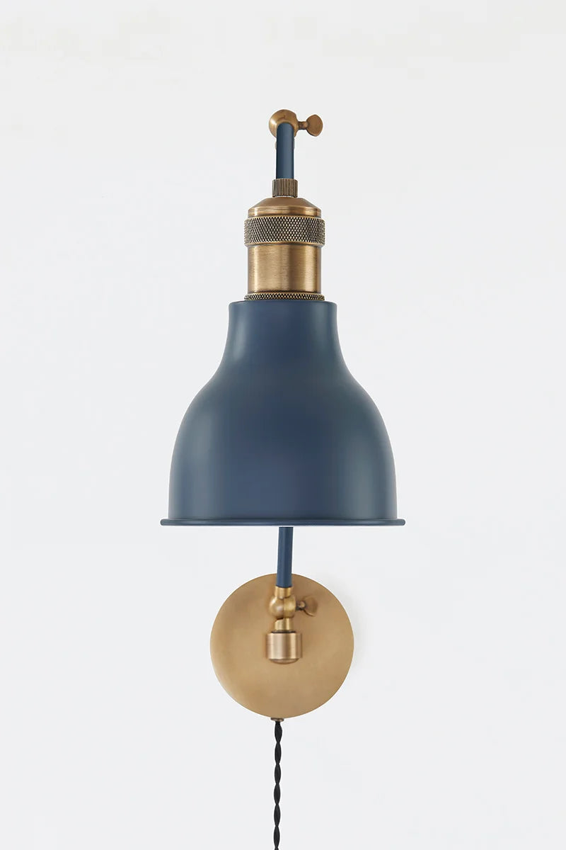 Makin Sconce - Brass and Blue