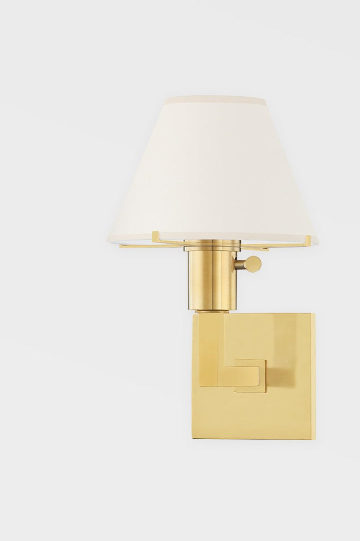 Leeds 1 Light Wall Sconce - Aged Brass