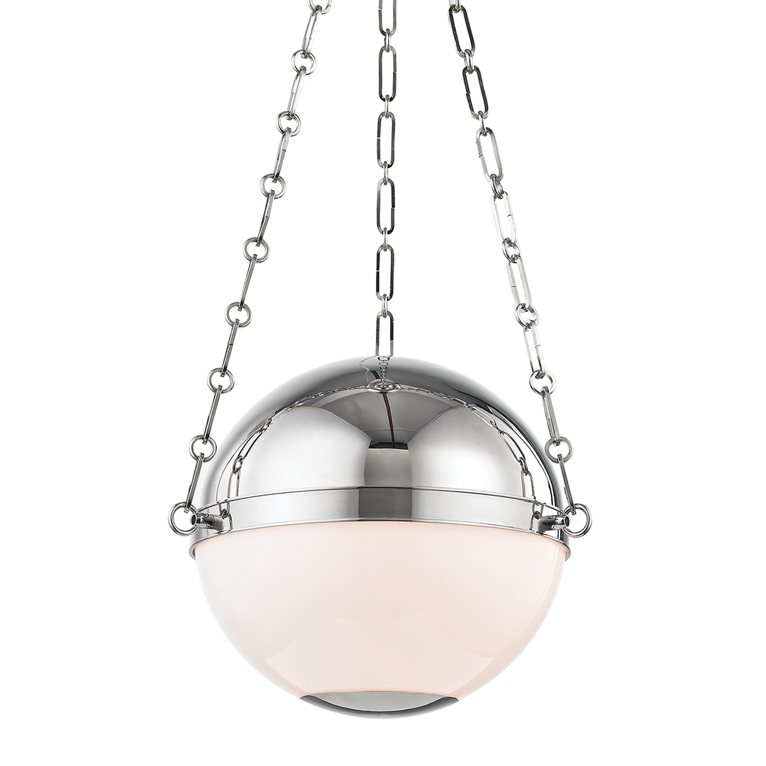 Sphere No.2 Pendant 12" - Polished Nickel