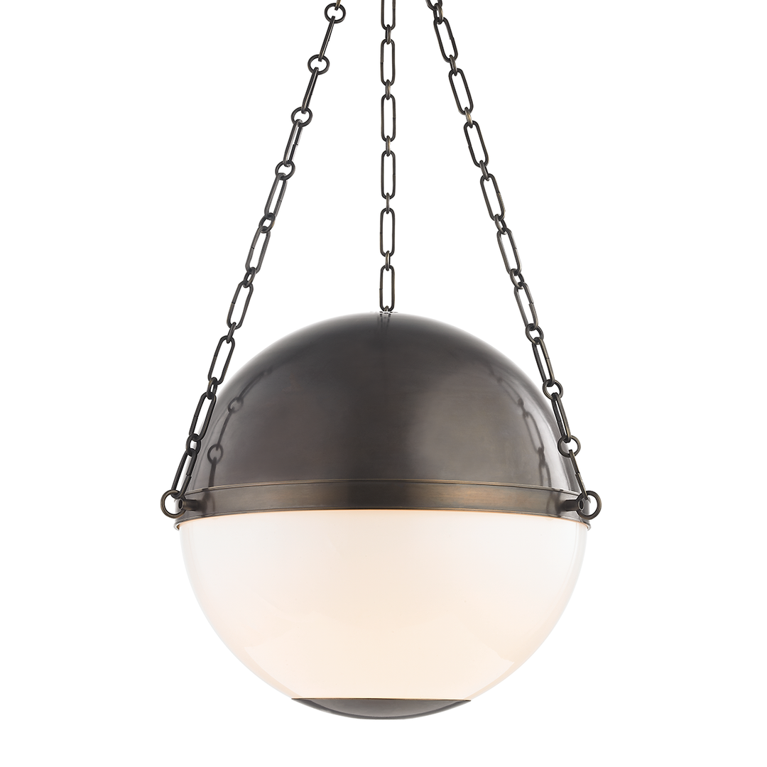 Sphere No.2 Pendant 17" - Distressed Bronze