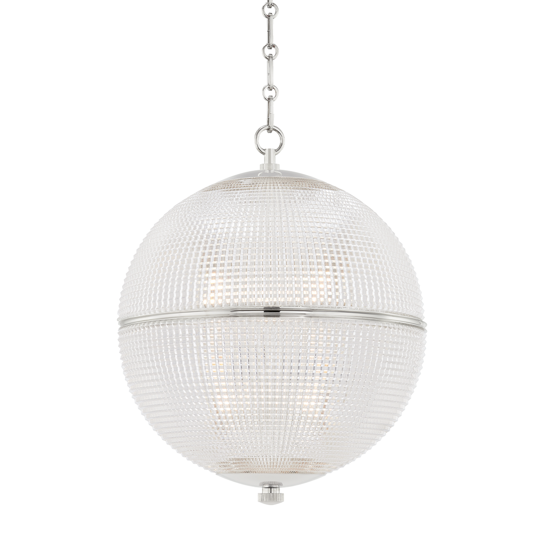 Sphere No. 3 1 Light Large Pendant - Polished Nickel