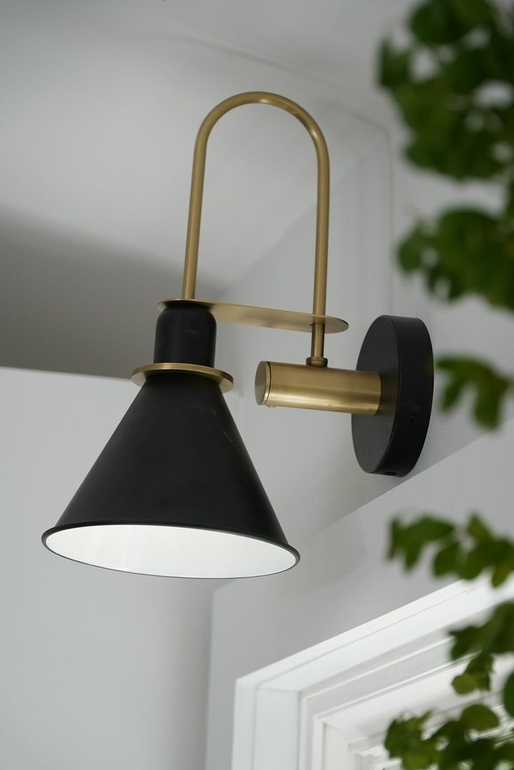 Crystorama Medford 1 Light Matte Black Sconce