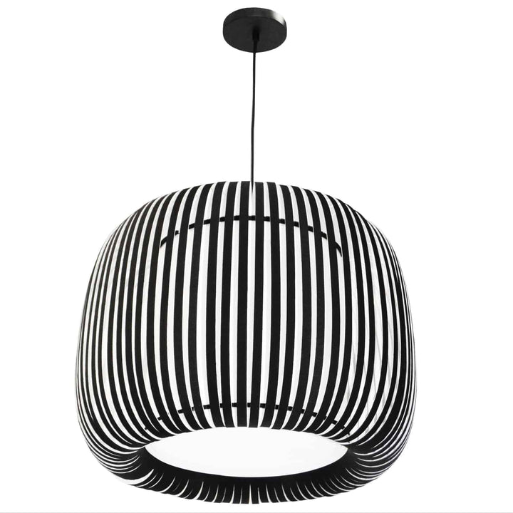 Dainolite 1 Light Pendant Slit Shade JTone Black