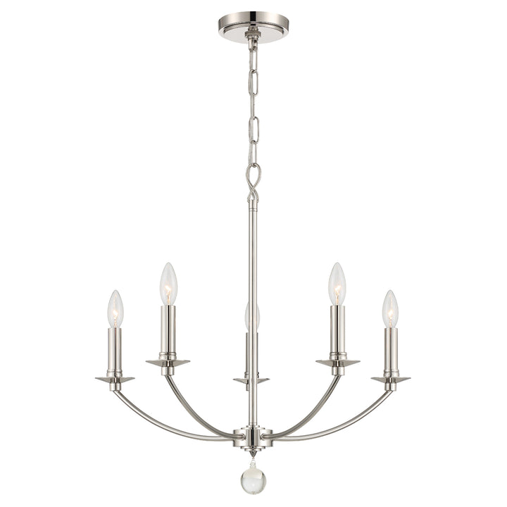 Mila 5 Light Black Chandelier