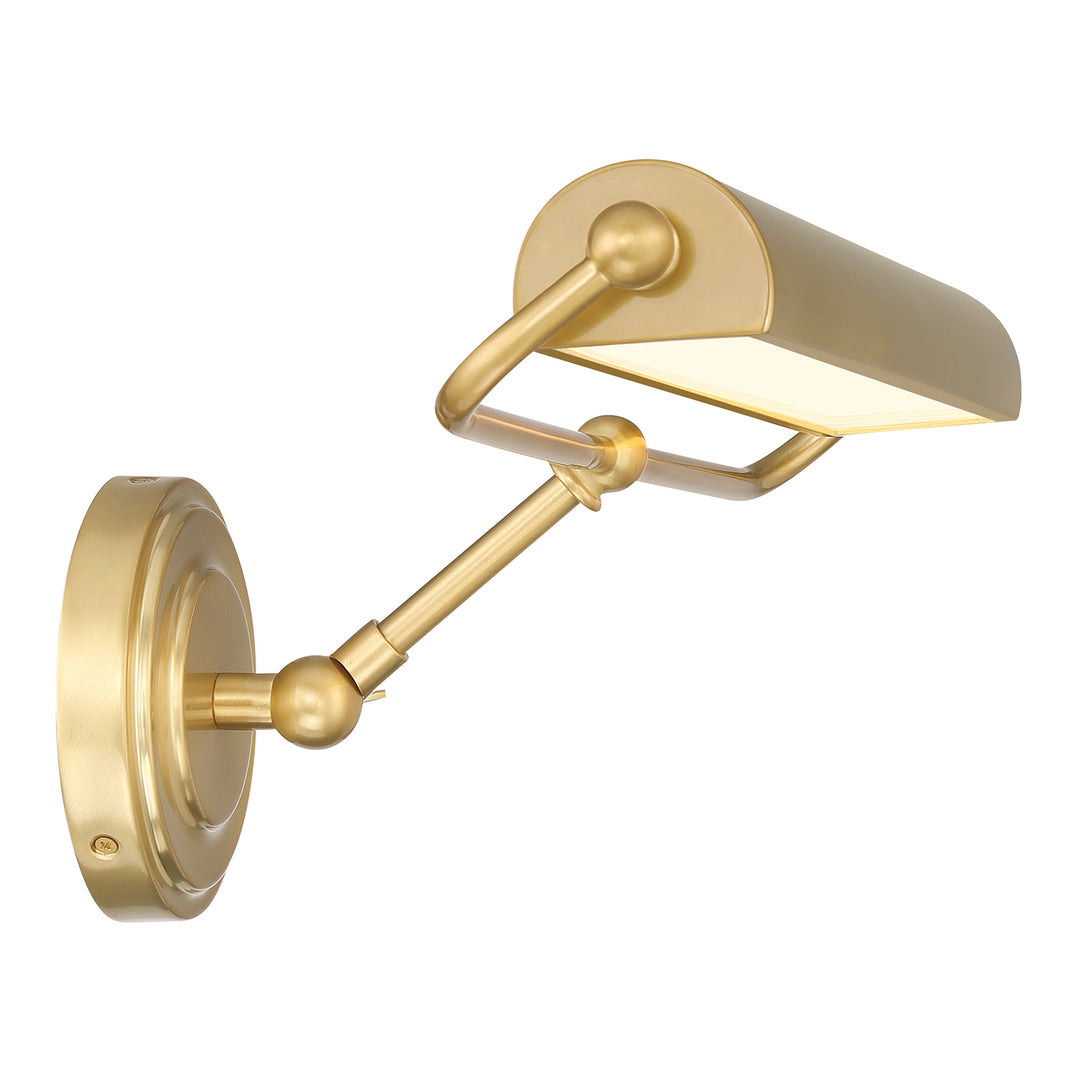 Crystorama Miller Integrated LED Aged Brass Sconce