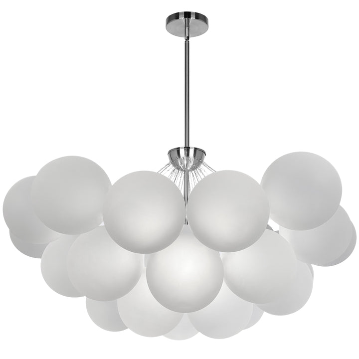 Dainolite 8 Light Aged Brass Halogen Chandelier w/ Frosted Glass