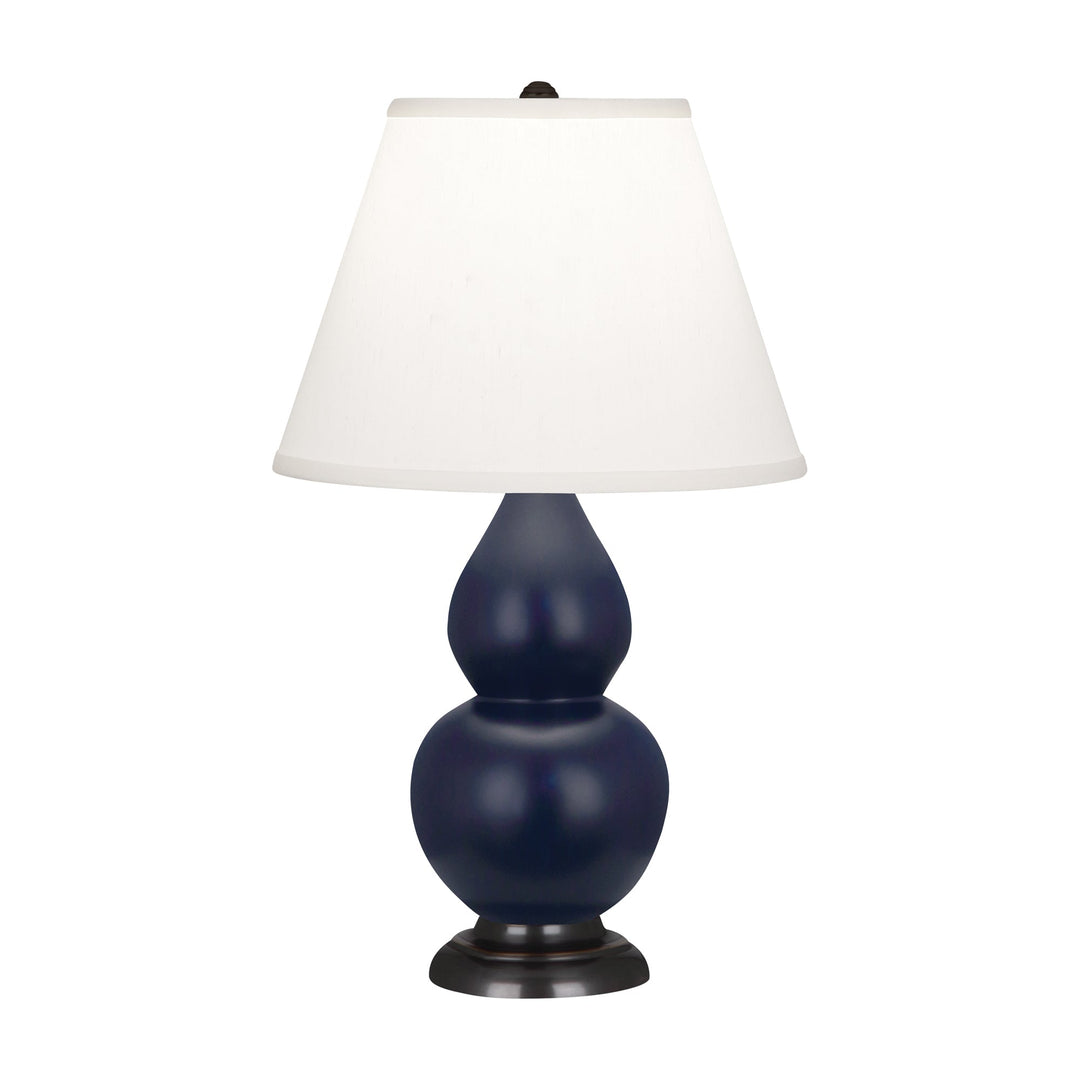 Matte Midnight Blue Small Double Gourd Accent Lamp-Style Number MMB51