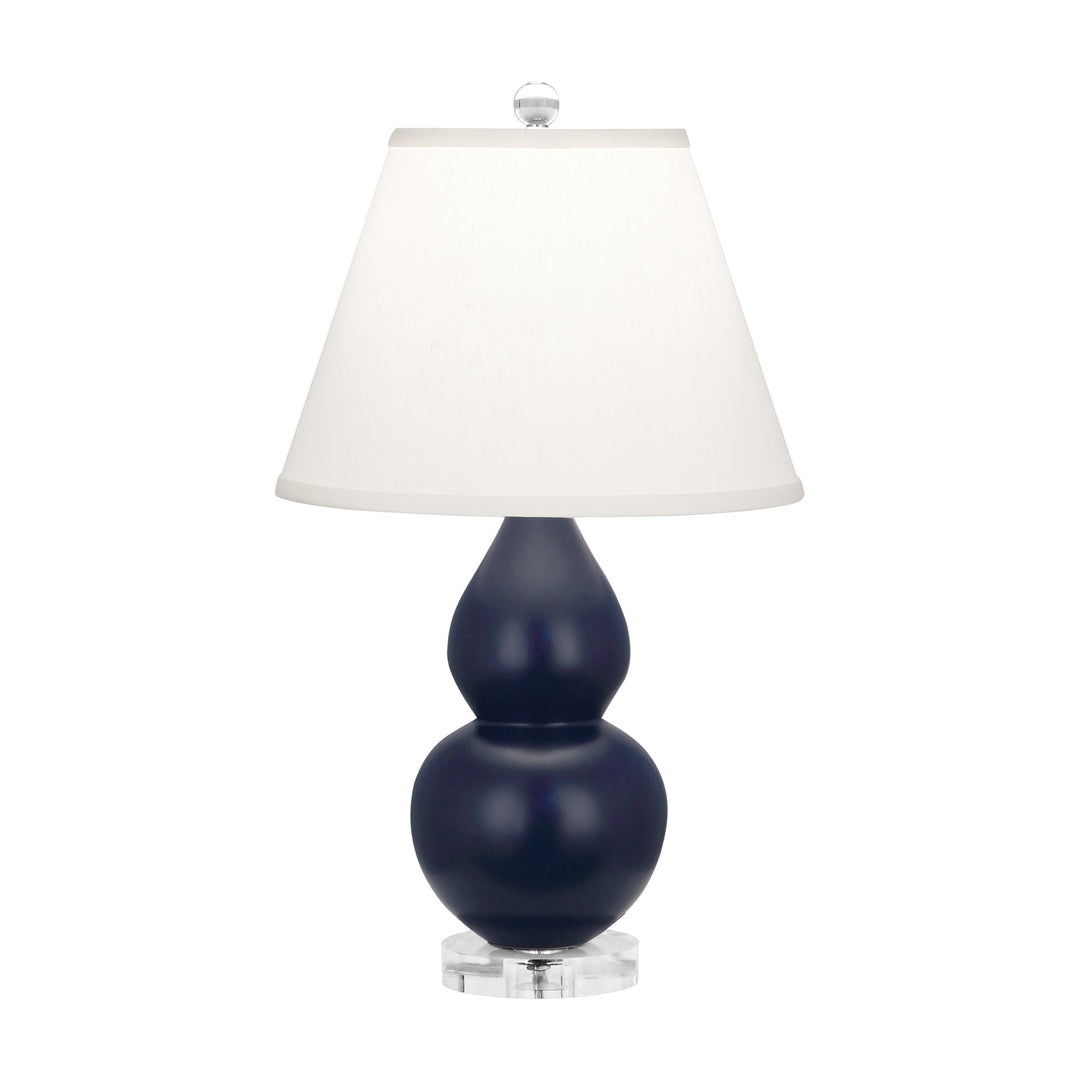 Matte Midnight Blue Small Double Gourd Accent Lamp-Style Number MMB53