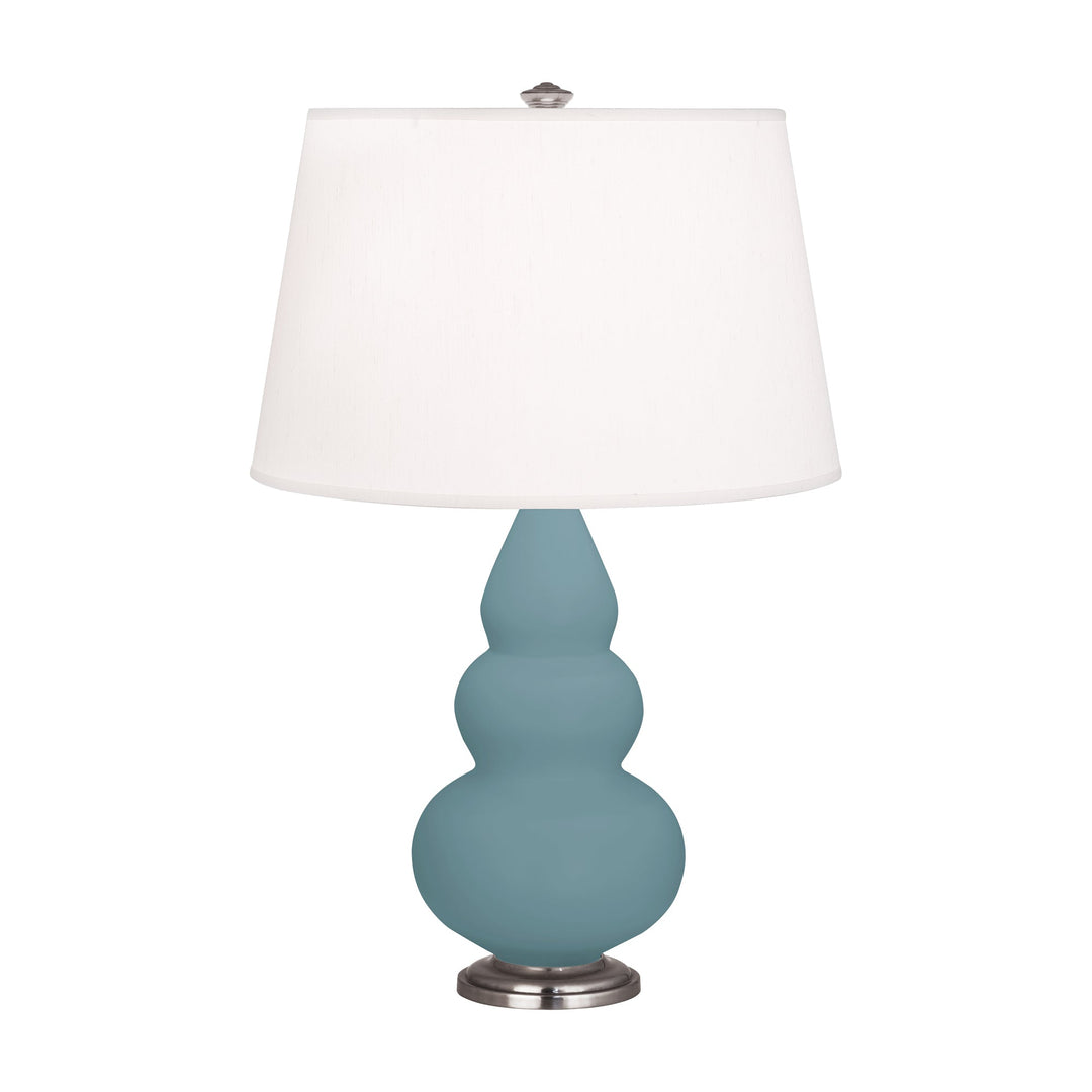 Matte Steel Blue Small Triple Gourd Accent Lamp-Style Number MOB32