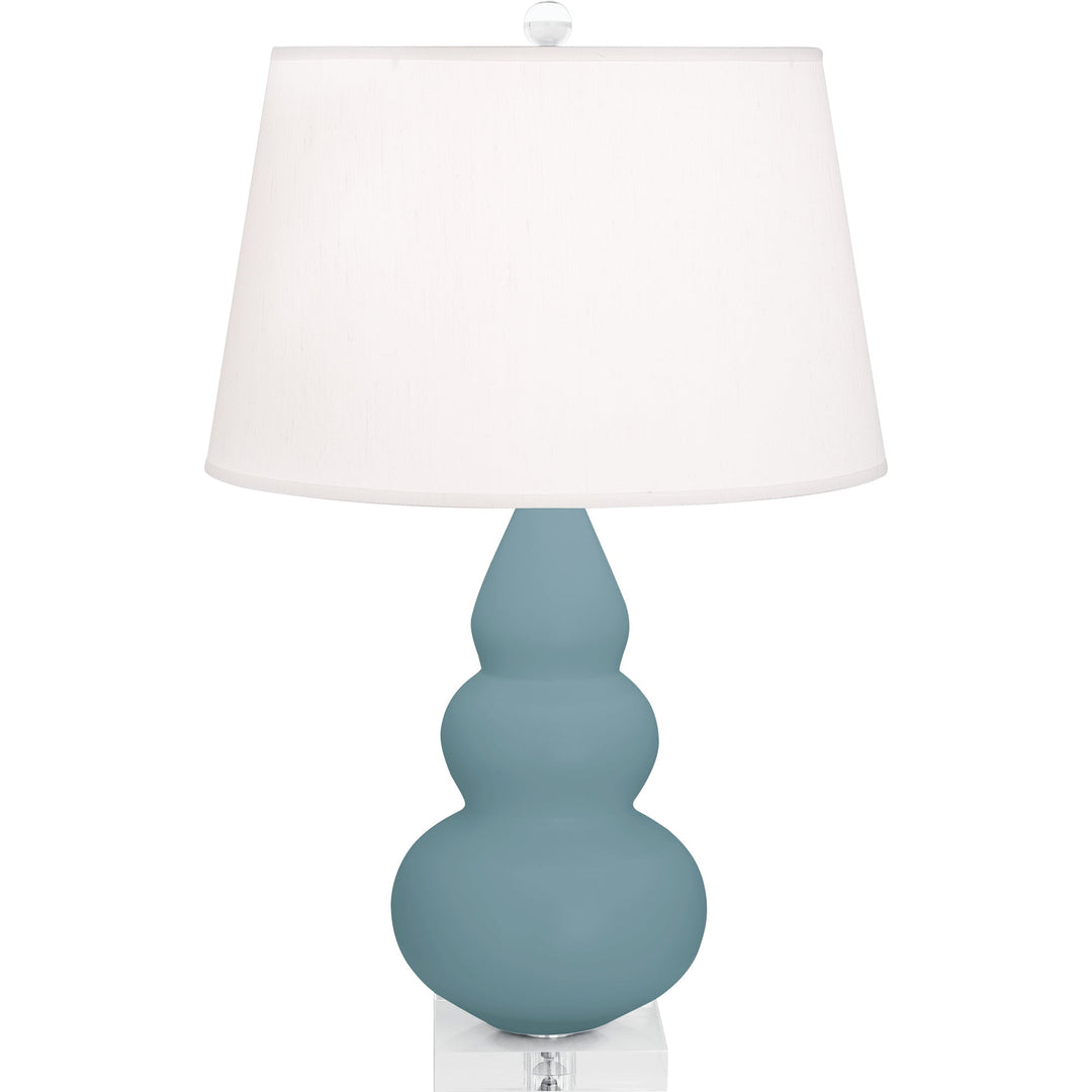 Matte Steel Blue Small Triple Gourd Accent Lamp-Style Number MOB33