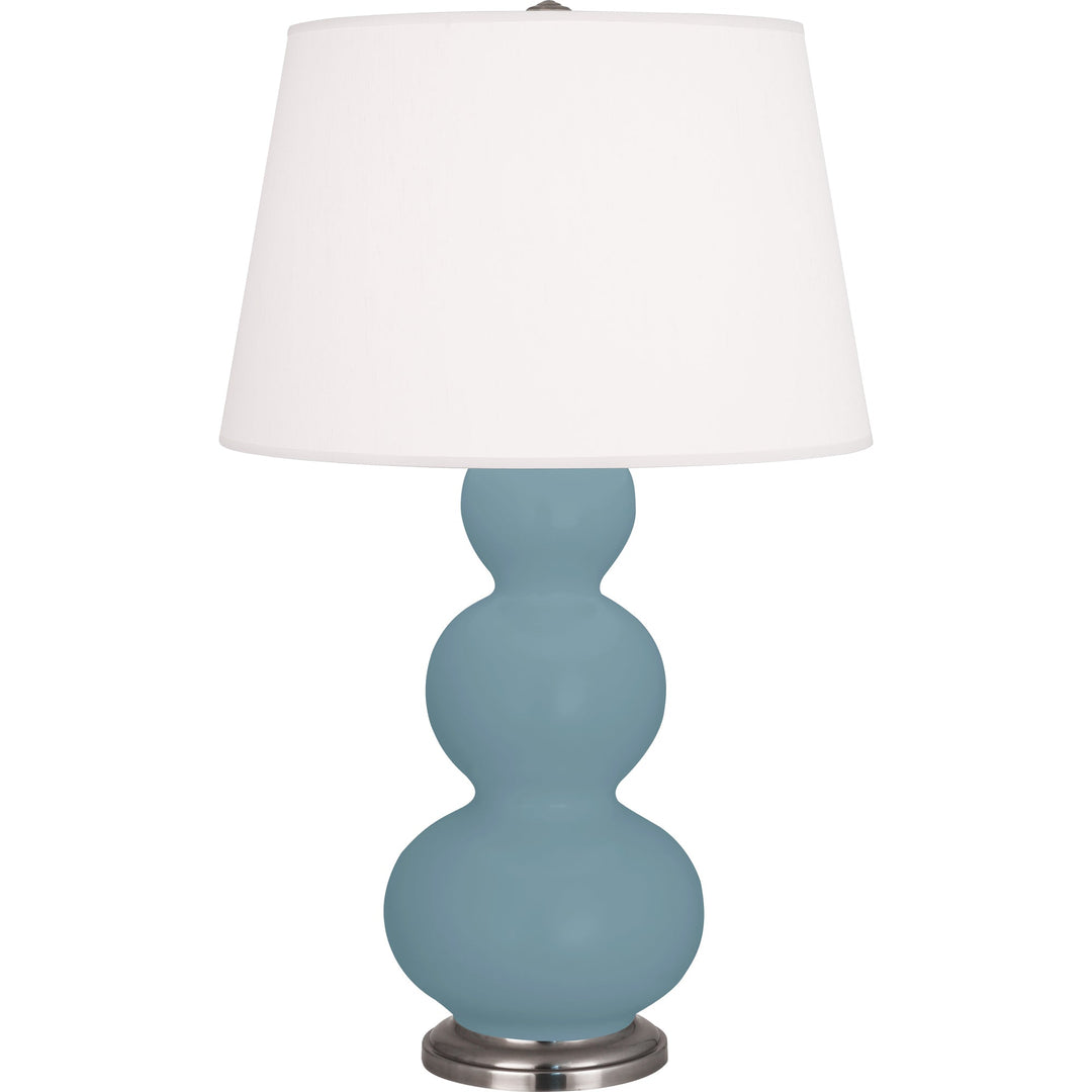 Matte Steel Blue Triple Gourd Table Lamp-Style Number MOB42