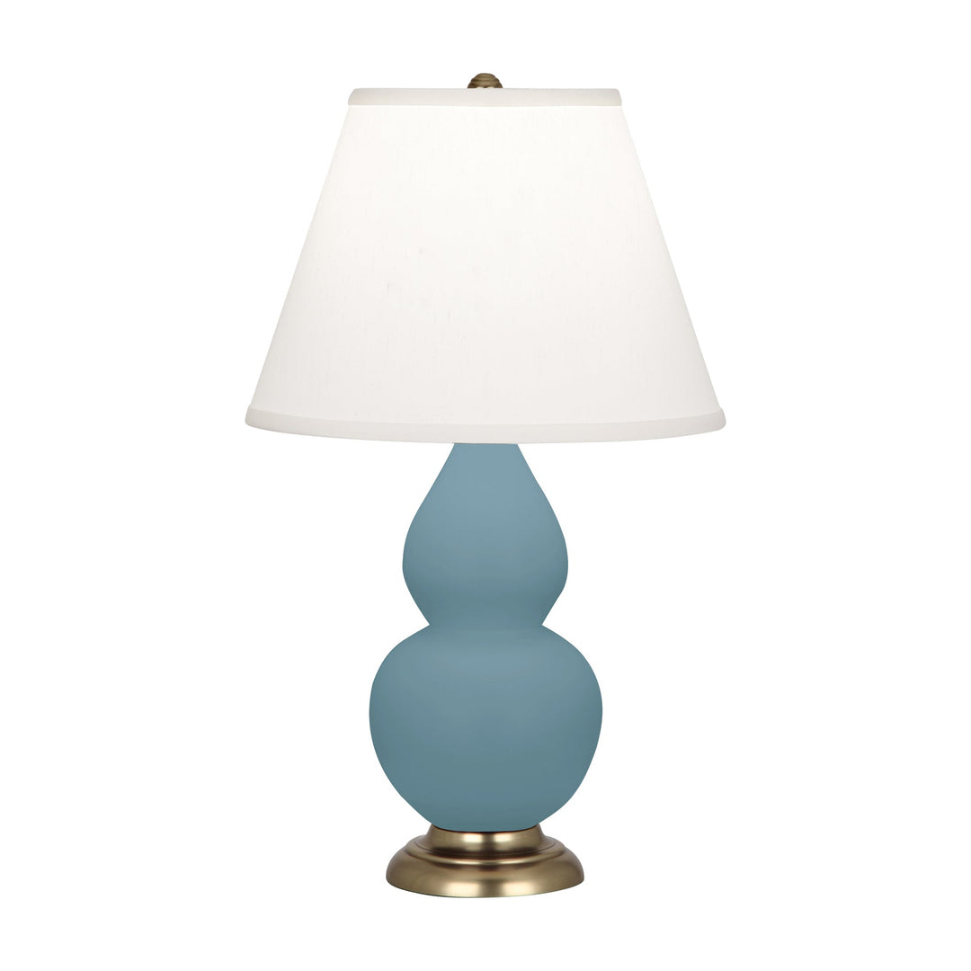 Matte Steel Blue Small Double Gourd Accent Lamp-Style Number MOB50