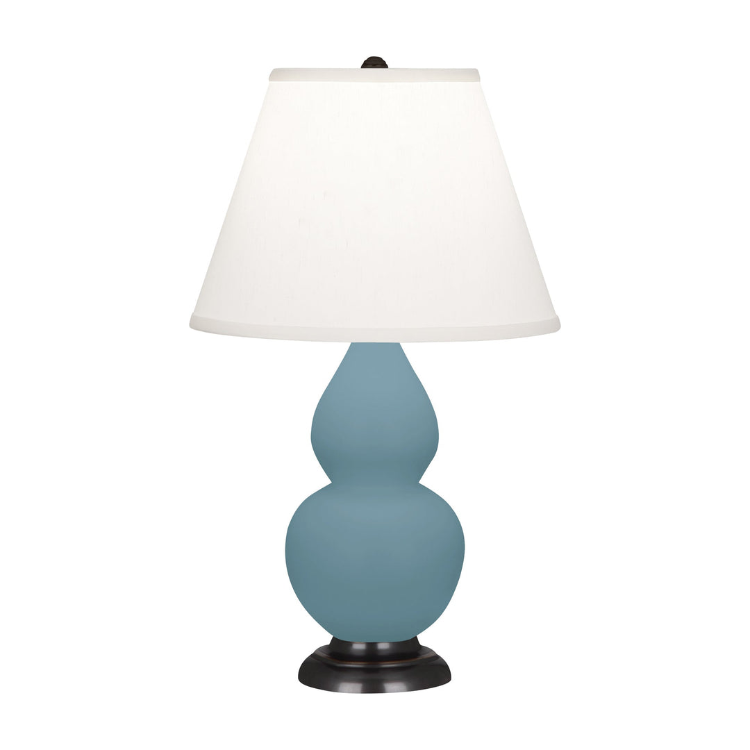 Matte Steel Blue Small Double Gourd Accent Lamp-Style Number MOB51