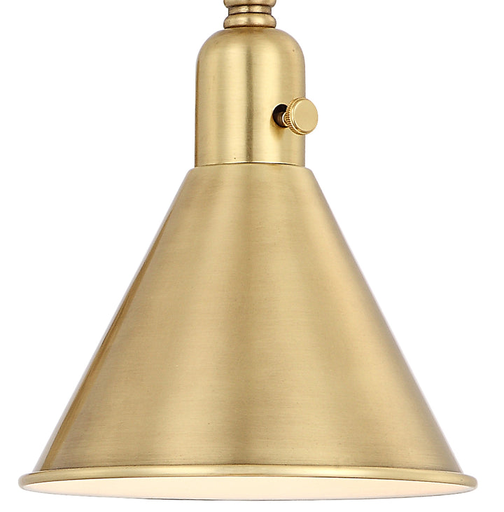 Crystorama Morgan 1 Light Aged Brass Task Sconce