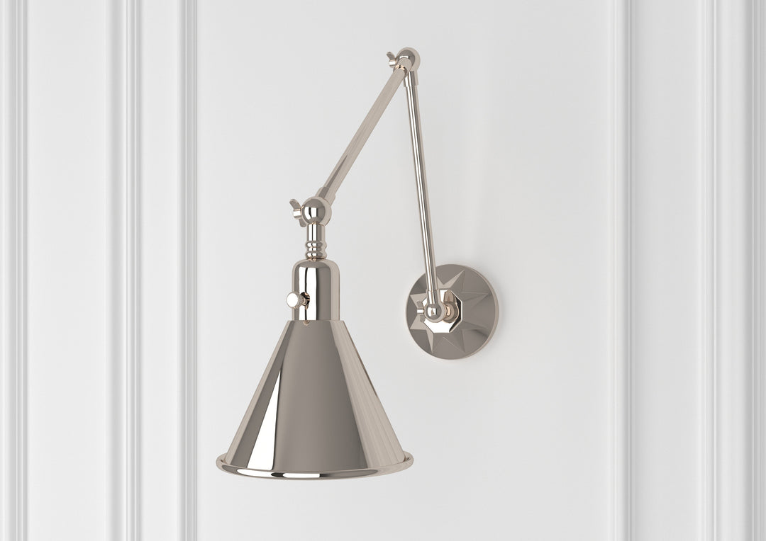 Crystorama Morgan 1 Light Aged Brass Task Sconce