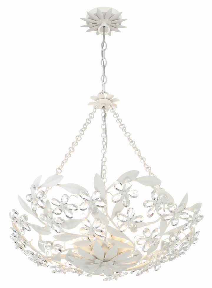 Crystorama Marselle 6 Light Antique Gold Semi Flush Mount