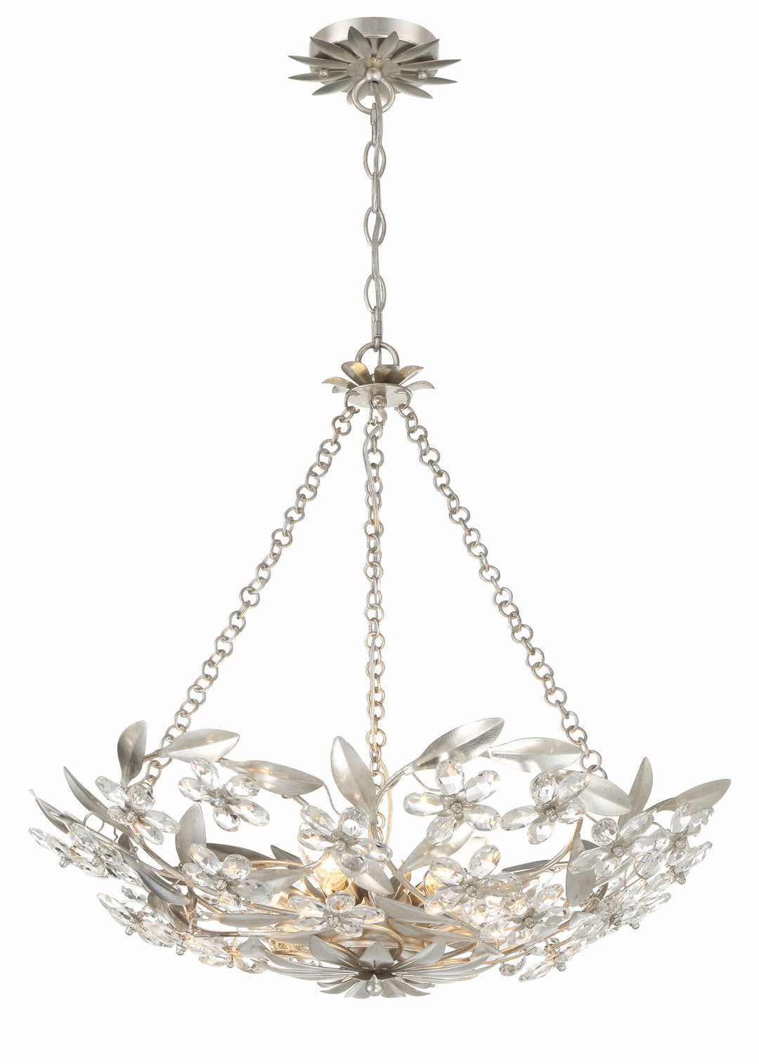 Marselle 6 Light Antique Gold Semi Flush Mount