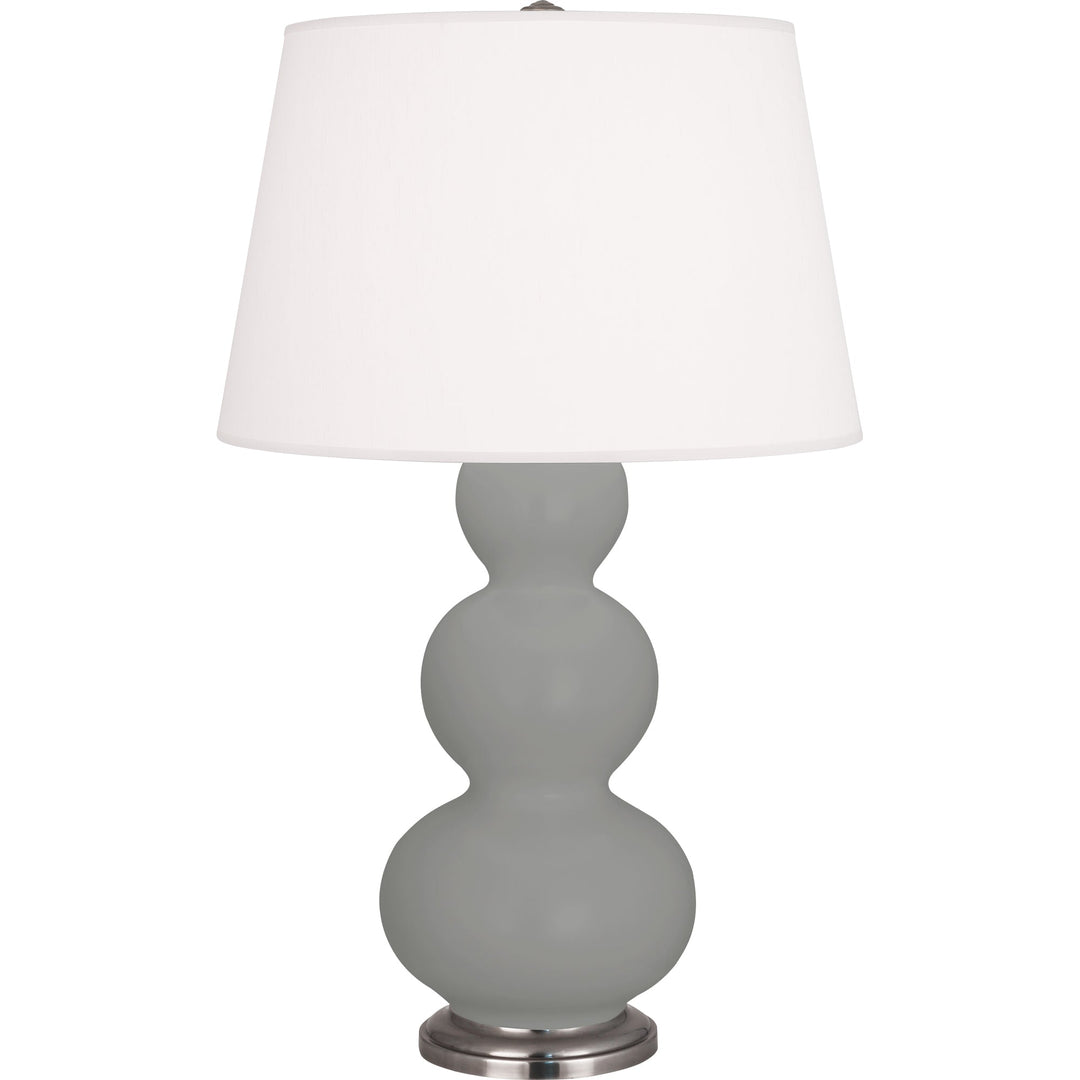 Matte Smoky Taupe Triple Gourd Table Lamp-Style Number MST42