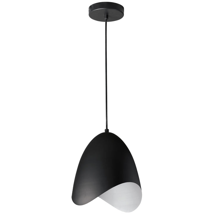 Dainolite 1 Light Pendant, Black Finish