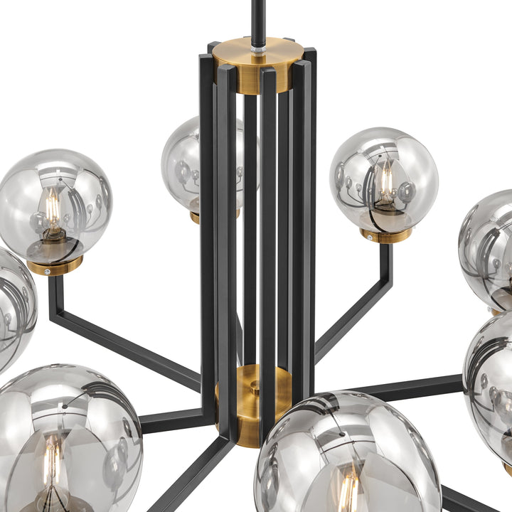 Monachopsis Small Gold & Black Chandelier