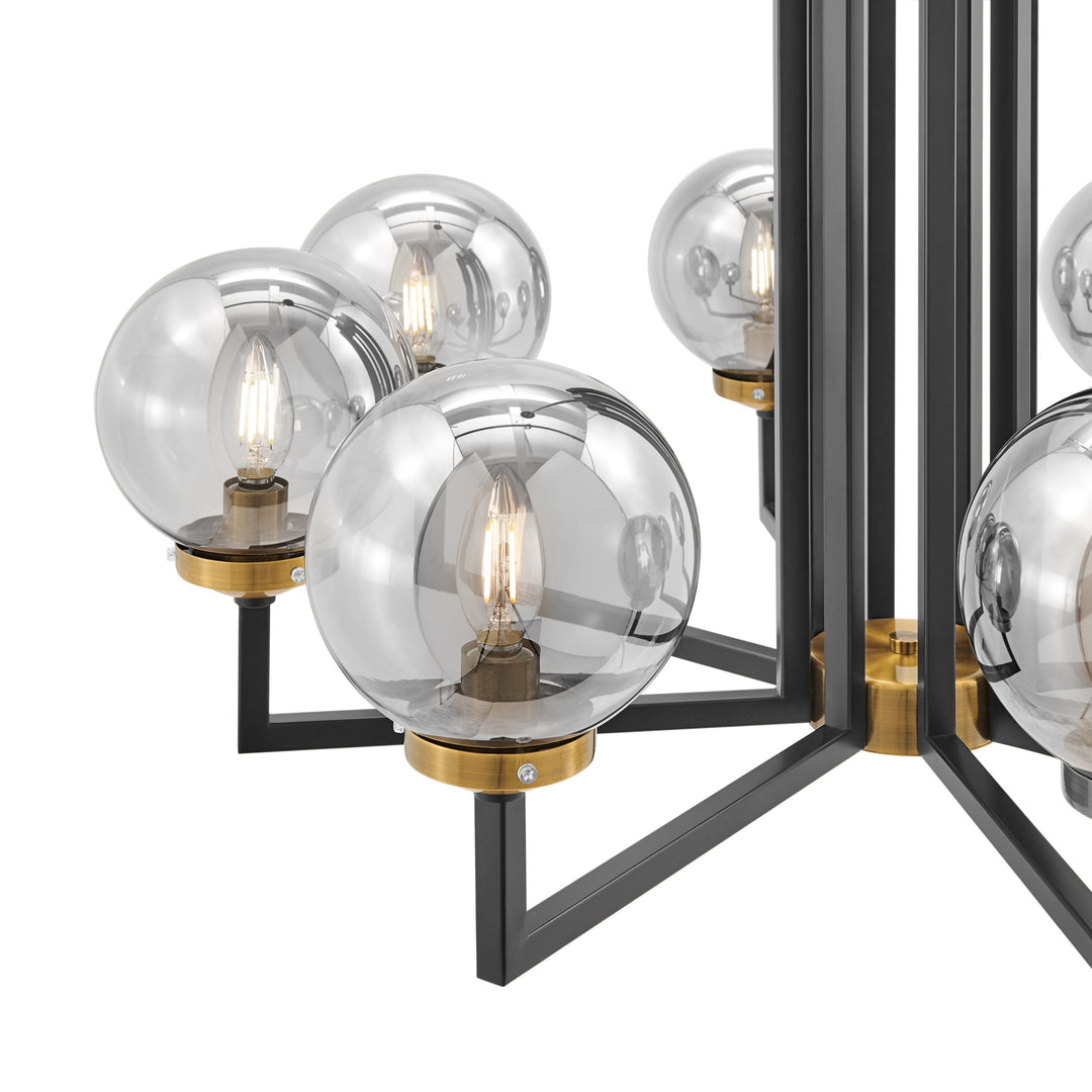 Monachopsis Small Gold & Black Chandelier