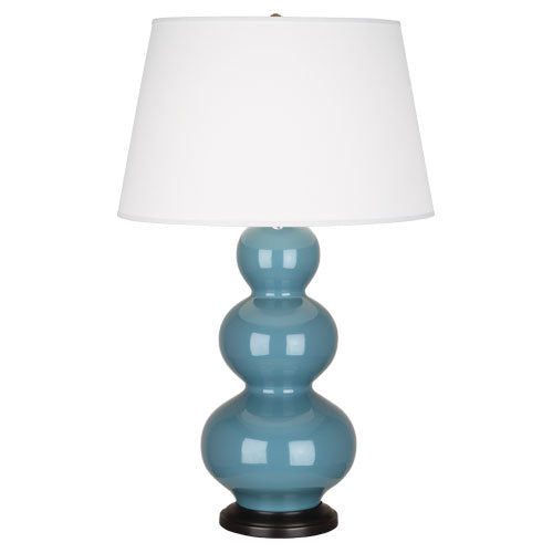 Steel Blue Triple Gourd Table Lamp-Style Number OB41X