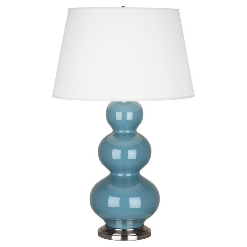 Steel Blue Triple Gourd Table Lamp-Style Number OB42X