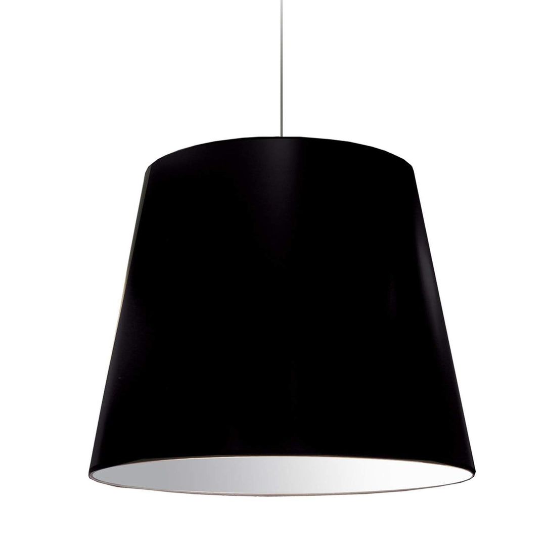 Dainolite 1 Light Tapered Drum Pendant with Black on Gold Shade