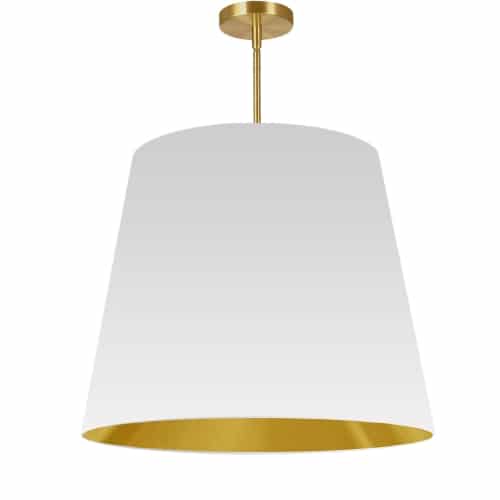 Dainolite 1 Light Oversized Drum Pendant Large Black/Gold Shade