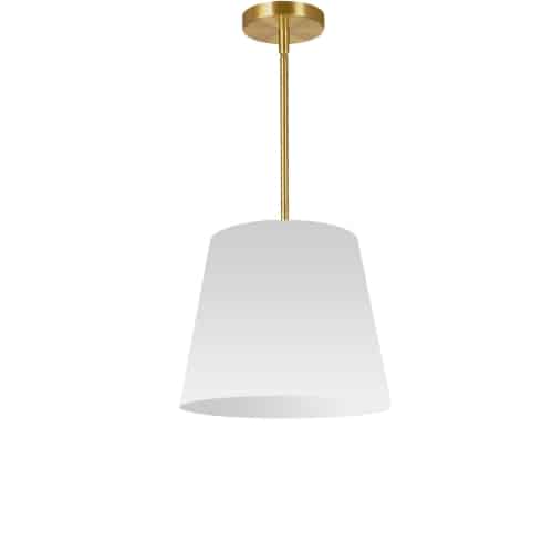 Dainolite 1 Light Oversized Drum Pendant Small Black/Gold Shade