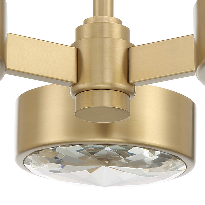 Crystorama Orson 3 Light Modern Gold Semi Flush Mount