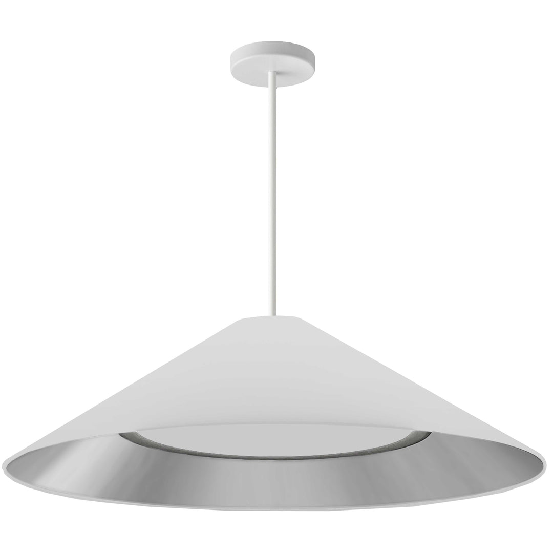 Dainolite 30W Pendant, Matte Black w/ Fabric Shade