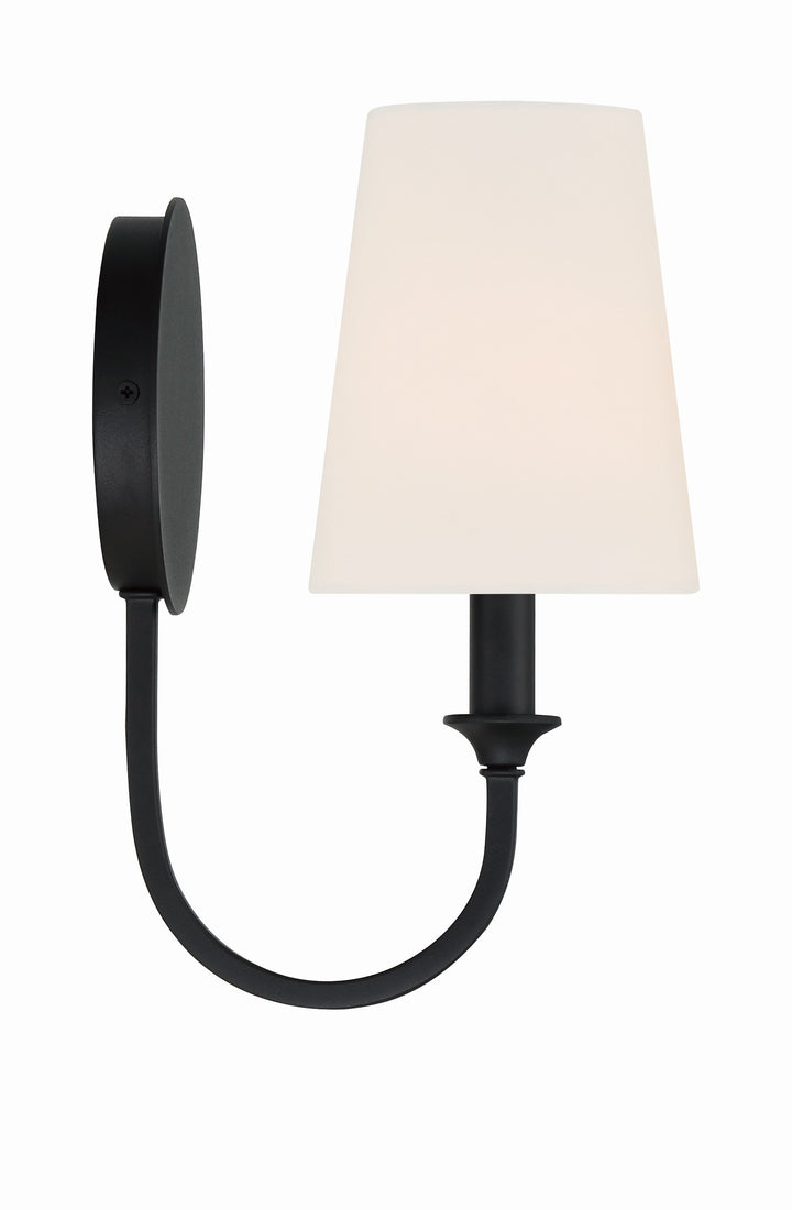 Crystorama Payton 1 Light Black Forged Sconce