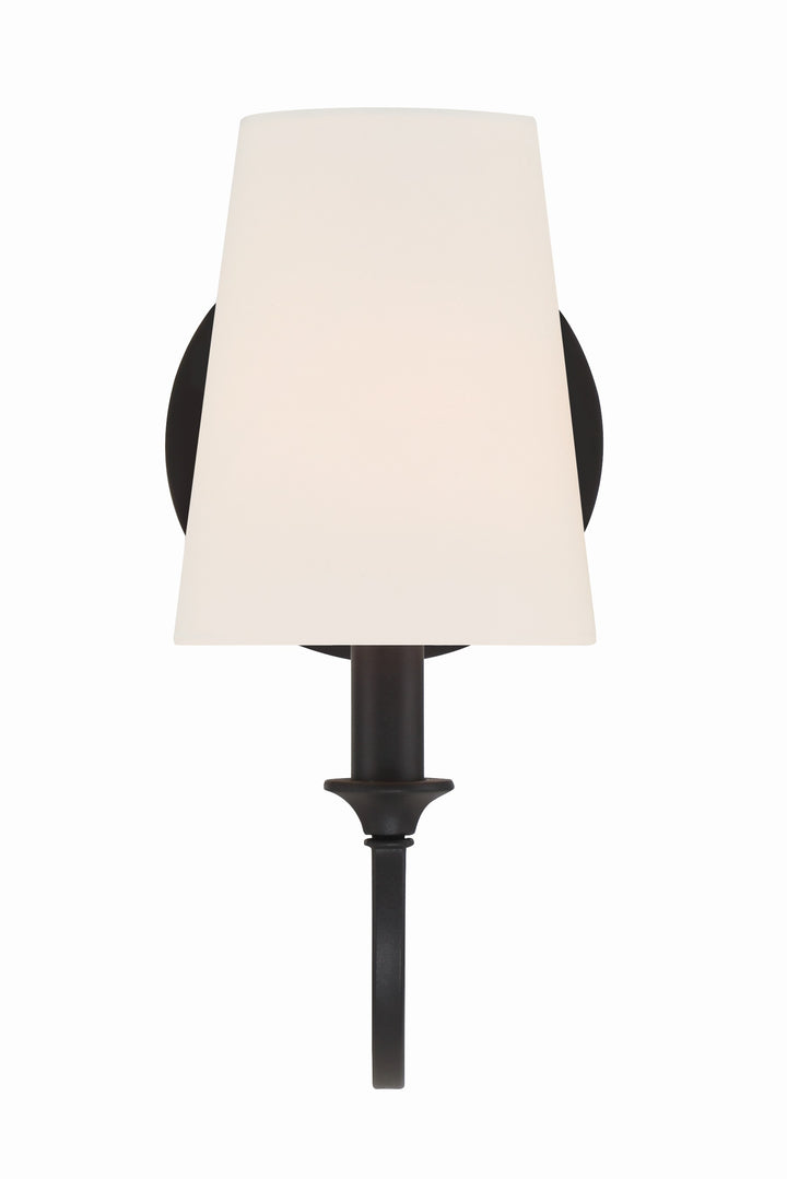 Crystorama Payton 1 Light Black Forged Sconce