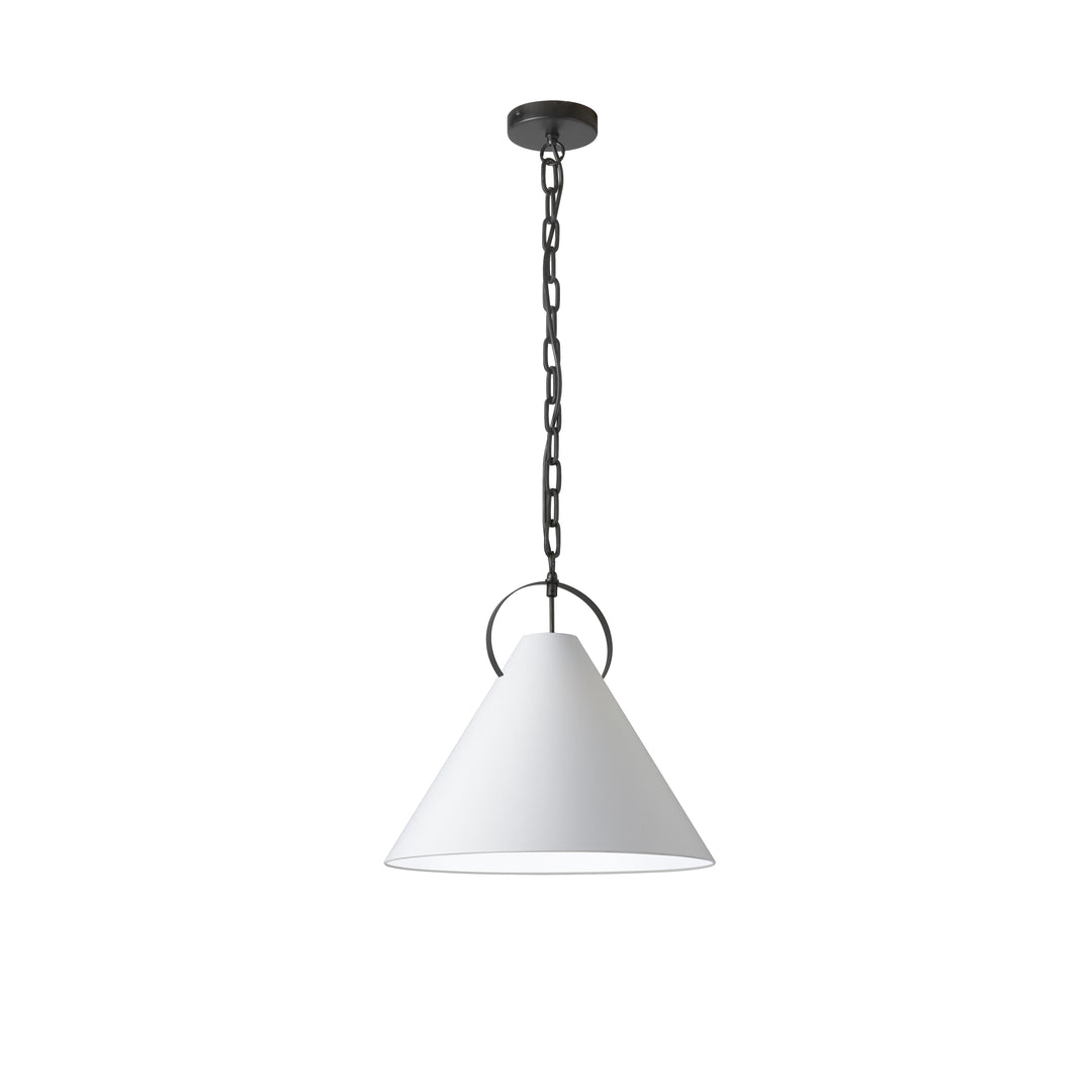 Dainolite 1 Light Incandescent Pendant, Matte Black with Black Shade