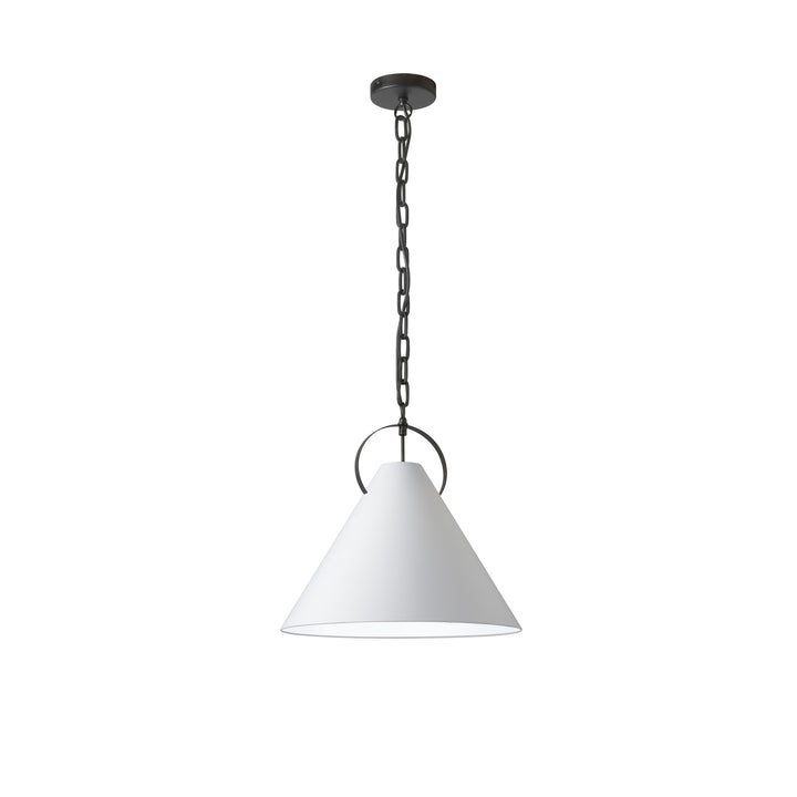 Dainolite 1 Light Incandescent Pendant, Matte Black with Black Shade