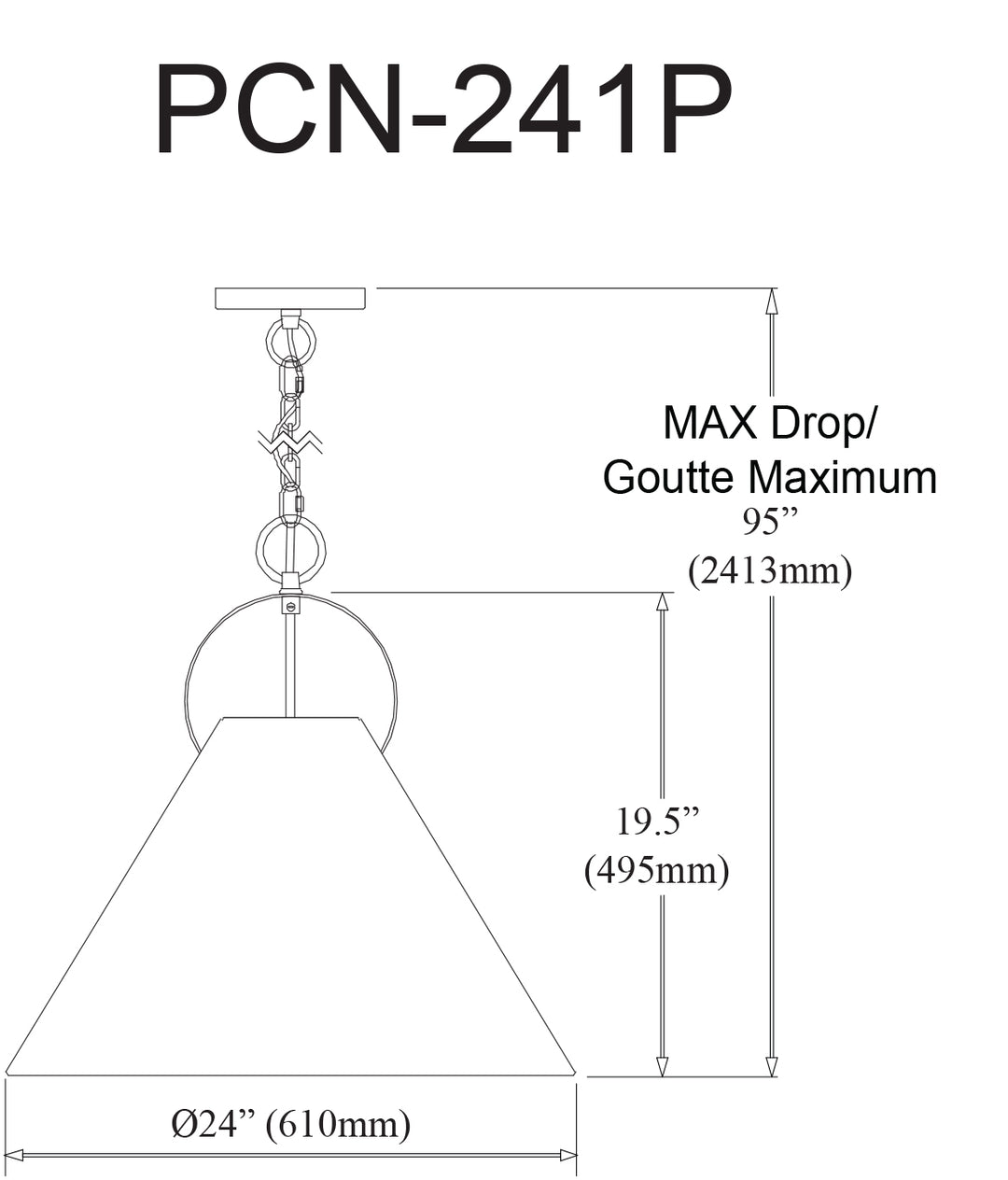 Dainolite 1 Light Incandescent Pendant, Matte Black with Black Shade