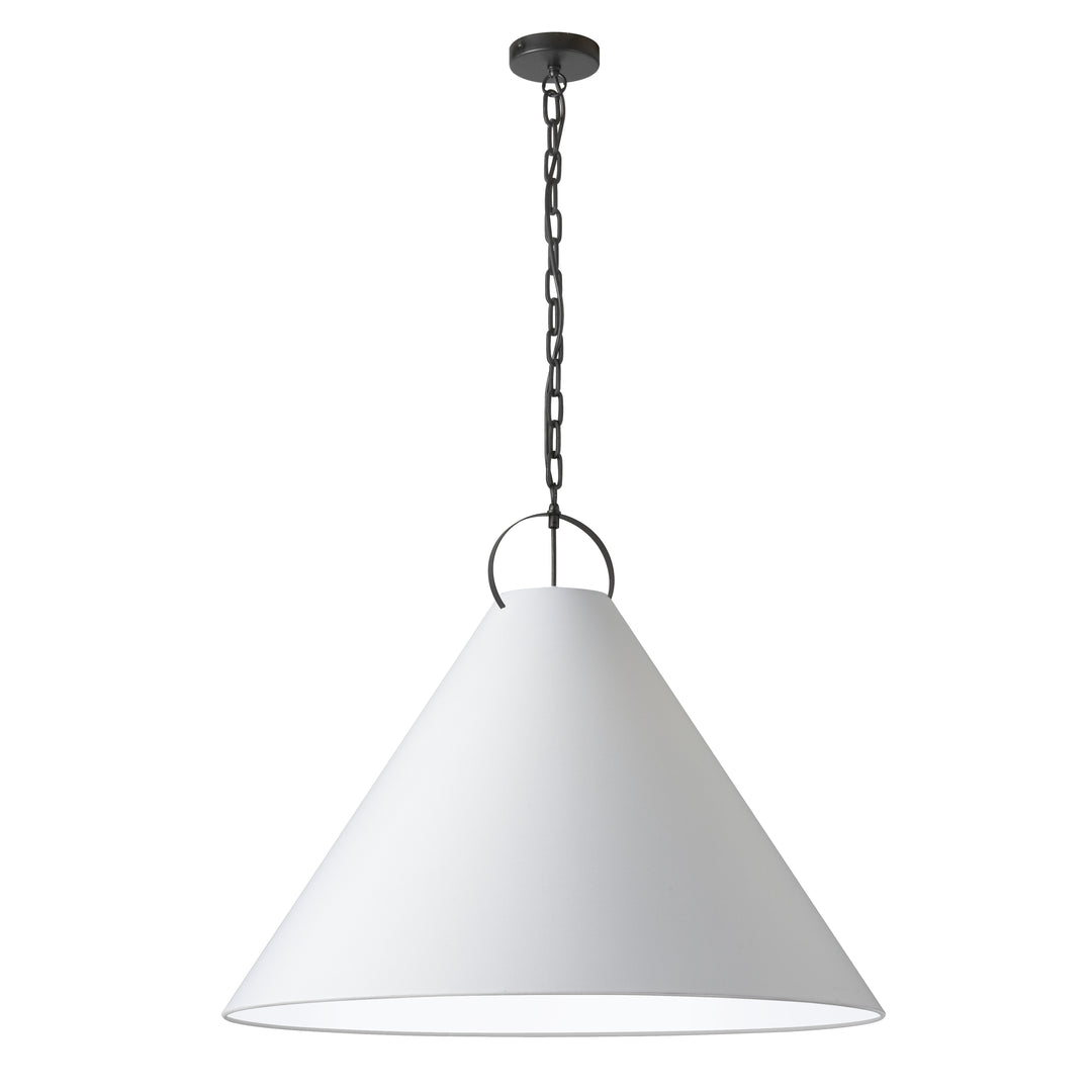 Dainolite 1 Light Incandescent Pendant, Matte Black with Black Shade