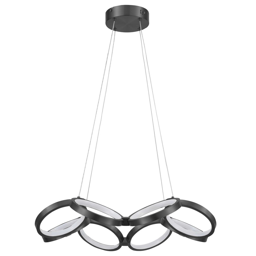 Dainolite 64W Chandelier, Aged Brass w/ White Silicone Diffuser