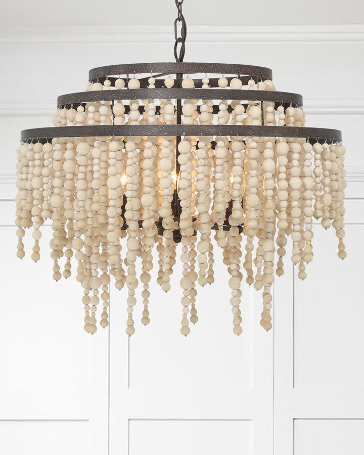 Crystorama Poppy 6 Light Forged Bronze Chandelier