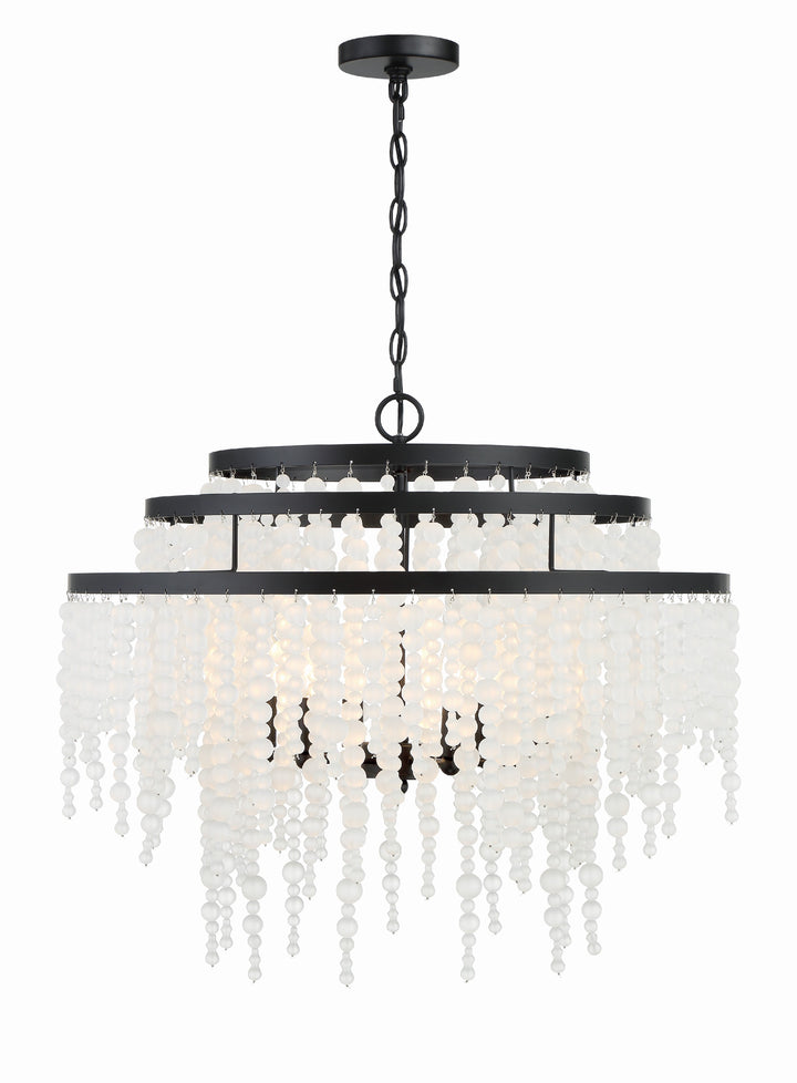 Crystorama Poppy 6 Light Forged Bronze Chandelier